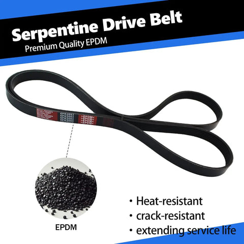 Heavy Duty Serpentine Drive Belt For 2012-2015 Honda Civic 1.8L And 2013-2015 Acura ILX 2.0L K060824 Replacement EPDM material.