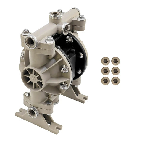 Workhorse Double Diaphragm Pump 13 GPM at 100 PSI Built for Tough Industrial Water Transfer and Fluid Handling Model 66605J388 in polypropylene