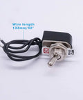 Two Pack SPST Toggle Switches Latching On Off Two Position Rocker Arm 6A AC125V And 10A DC12V With Beefy Wire Leads KNS 1 Style