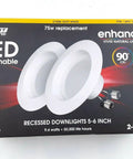 Box of Energy Star Dimmable 75W Replacement LED Retrofit Kit For 5 To 6 Inch Recessed Lights With 2700K Soft White 850 Lumens