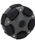 58mm omnidirectional wheel for robots, black and grey durable design, ideal for go-karts and ATVs, 360-degree rotation