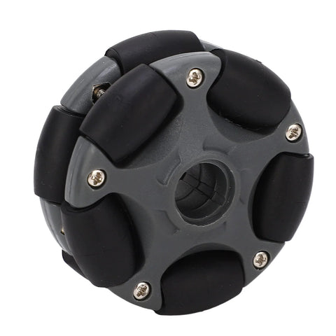 58mm omnidirectional wheel for robots, black and grey durable design, ideal for go-karts and ATVs, 360-degree rotation