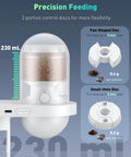 No Sweat Wifi Automatic Fish Feeder Wall Mount Auto Dispenser For 20 Plus Gallon Aquariums showing precision feeding with portion control discs.