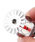 Bronze Ceiling Downward Pendent Fire Sprinkler Head 155F Fast Acting Half Inch Npt Thread showing spray pattern design