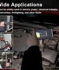 Person using Portable Infrared Thermal Imaging Camera With USB Type C For Android Phone 32 By 32 Resolution Minus 20 To 1000 Celsius Range Real Time IR Imaging Handy TinyThermalImager App Upgrade From Google Play For Quick Field Scans on car and pipes