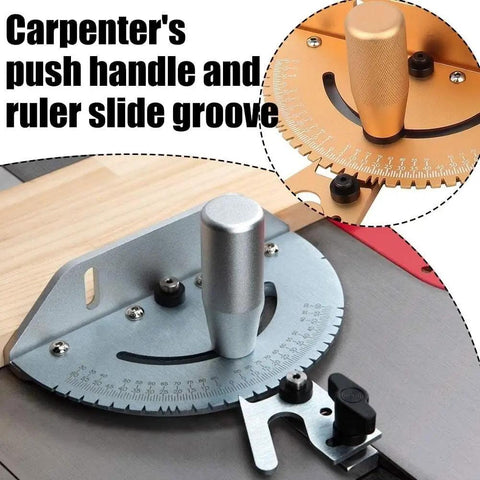 Pro Grade Miter Gauge for Table Saw and Router All Around Woodworking Sled with Multi Angle Scale Precise Ruler Guide