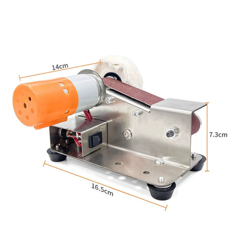 Heavy Duty 7-Speed Reversible Mini Belt Sander With Pure Copper Motor Quiet Operation Bench Knife Sharpener for Polishing and Grinding