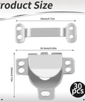Go-To Heavy Duty Metal Hooks And Eyes Closure Set For Jeans, Denim, Trousers And Lingerie Repairs, 30 Silver Reinforced Fasteners size details