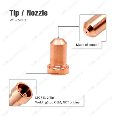 34 Piece Plasma Cutter Consumables Kit For LC40 Torch And Tomahawk 625 Including Electrodes Nozzles Swirl Rings Retaining Cap And Standoff Spacer Replaces Lincoln KP Series And Fits Lincoln Units For Pro DIY Welders copper nozzle