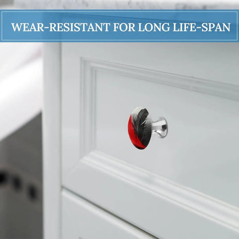 Round Cabinet Knobs With Screws For Dresser Kitchen Bathroom, Stainless Steel, Durable Anti Rust And Anti Corrosion Hardware, Easy Install No Sweat, Fits Standard Cabinet Doors And Drawers, Sleek Modern Look on white cabinet door