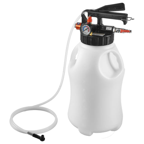 Pneumatic Transmission Fluid Pump 8 L Oil Fluid Extractor And ATF Refill Dispenser With 15 Adapters, HDPE Tank