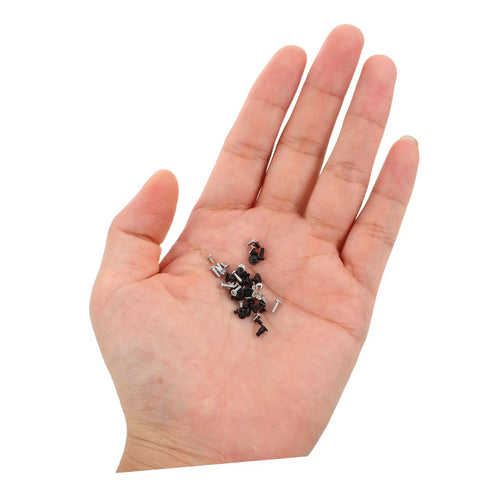 50pcs OLED Console Screw Kit With Multi Size Hardware For Gamepads And Controllers Anti Corrosion Screws Set For DIY Repair Maintenance And Modding Of Gaming Consoles, assorted screws in hand