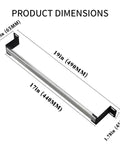 Dimensions of All In One 19 Inch DIN Rail Chassis Bracket Kit For 35mm DIN Mounted Gear showing length and bracket size.