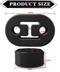 2 Pack Exhaust Hanger Rubber With 2 Holes Adjustable Insulator For Cars Trucks Jeeps SUVs High Density Anti Corrosion Muffler