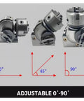 Heavy Duty Universal Dividing Head For CNC Milling Machine Vertical Horizontal Setup Precision Indexing Rotary Table With Bs2 Mount and Eight Inch Chuck Shop Floor Beast, adjustable angles 0-90°.