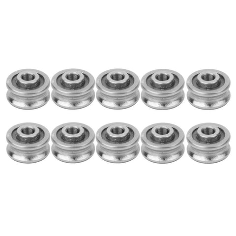 10 pcs SG15 track-guide bearings, 5x17x8 mm, silver metal bearings for embroidery machines