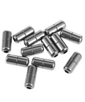 Anti Loosening Shoe Lace Locks Set For Sneakers 12 Pcs Glossy Metal Tip Ends Cord Locks Turn Locks Clip Buckles No Tie Shoelace Clips For Quick Secure Lacing During Running Walking Gym, 12 pcs zinc alloy