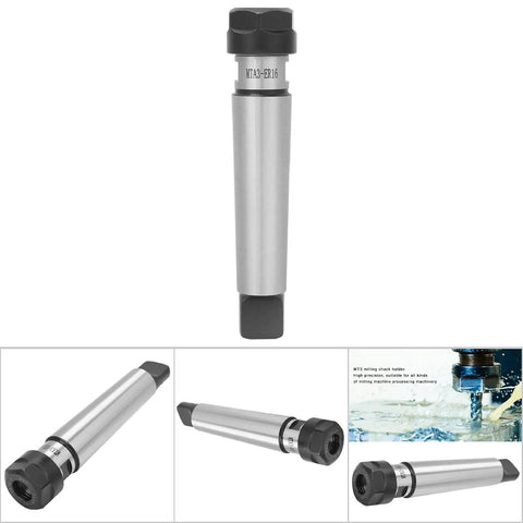 Collet Chuck Holder For CNC Milling Lathe With Universal ER16 ER20 ER25 ER32 Compatibility, Pro Grade Hardened Carbon Steel Tool Holder, Heavy Duty Precision Machining Accessory, 0.0005in Accuracy