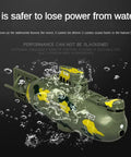 Rad Military Style Nuclear Submarine RC Toy for Kids Realistic Camouflage Dive Float and 360 Degree Spin in water