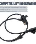 Rear Left And Right ABS Wheel Speed Sensor Direct Replacement For Anti Lock Brake System No Fuss Plug And Play For Heyue Models OEM Part 3630050U2010 Black Durable High Temp Resistant Build For Longevity And Reliable ABS Readings shown on white background