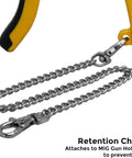 Deluxe MIG Welding Pliers And Pro Grade Workhorse Tool Kit retention chain attached to yellow ergonomic grip