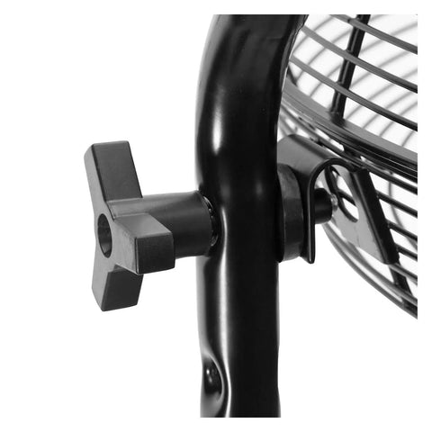Close-up of knob and frame on 24 Inch Rolling Tilt Fan With 8600 CFM Industrial Airflow, 180 Degree Rotating, Beast Mode Cooling For Greenhouse And Shop