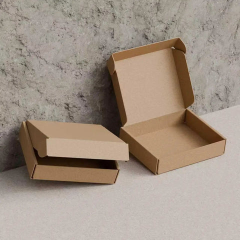 Rugged Corrugated Shipping Boxes 12x9x4 Inches Pack Of 60 Kraft Cardboard Mailers Brown Recycled Paper Open and Closed View