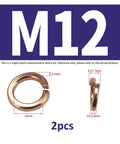 Brass Spring Lock Washers For M3 To M12 Fasteners shown in size M12, split lock gasket, durable elastic shield, 2 pcs.