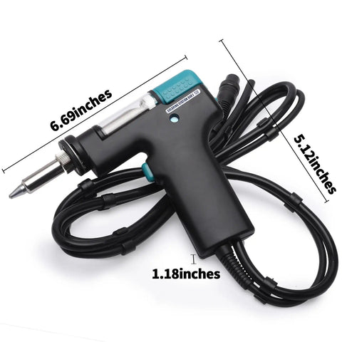 Replacement Desoldering Suction Gun Handpiece For 948D Series Desoldering Stations 948D-I 948D-III 948D-IV 948D-V with dimensions