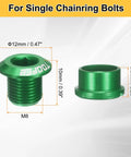 5 Piece M8 Aluminum Alloy Chain Ring Bolts For Bike Crankset Nuts Chainwheel Screws For Road And Mountain Bikes Green