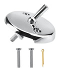 Upgrade Your Tub Setup With This Slick Trip Lever Bathtub Overflow Faceplate Featuring A Smooth Flip And No Sweat Quick Install Kit For Standard Drainage Systems With All Mounting Hardware For A Tight Seamless Finish, chrome trip lever faceplate with screws.