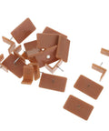 Brown tack-in glides from sturdy L shaped drawer glides with plastic and iron hardware for smooth cabinet replacement.