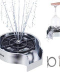 Glass Rinser For Sink Attachment, Uber Fast Cup Washer For Bar And Kitchen, Cleans Wine Glasses And Champagne Flutes, No Fuss Baby Bottle Rinse, Automatic Flushing Device With Water T And Water Pipe