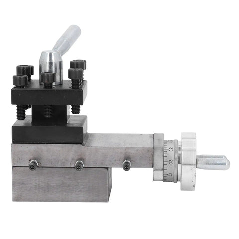 Side view of Rugged Mini Lathe Tool Holder Clamp Block 60x60mm Cross Slide And Tool Post For Metal Lathe Compound Vice Clamp Fits MX 210 WM