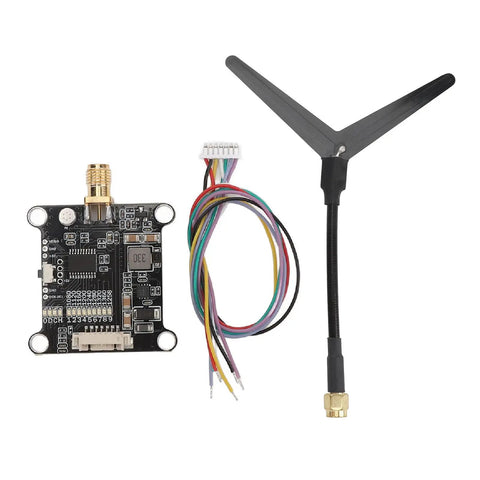 1.2G VTX Video Transmitter Module With 1.6W Output For Rock Solid FPV Drone Racing showing components and antenna
