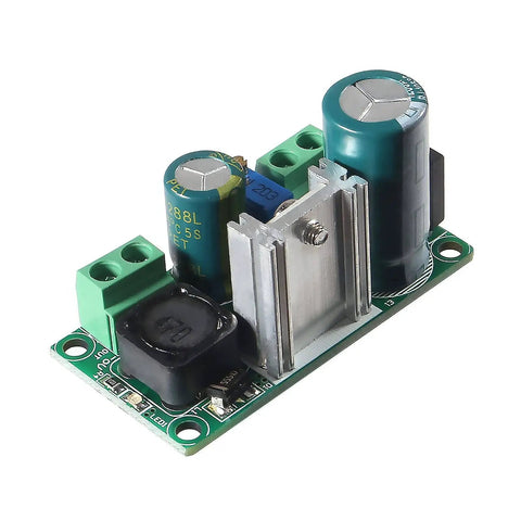8 Pack AC DC To DC Buck Converter Module Kit With 5 To 30V AC Or 5 To 48V DC Input 3.3 To 33V Adjustable Output 2A High Current Regulator Board With Dope Heat Sink For DIY Electronics And Power Projects