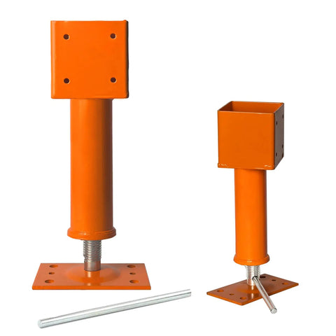 Adjustable Screw Jacks Set For Leveling And Support, Heavy Duty Floor Jacks 14.5 To 18.5 Inch Range, 24000 Lb Capacity, 2 Pack shown