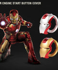 Engine Start Button Cover For Cars Dope ABS Push Button Ignition Switch Decor Iron Man Mark Two Color Start Ring In Golden Red Auto Interior Accessory Rotates 150 Degrees Fits Most Vehicles, ABS cover