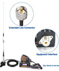 Vehicle Mobile Ham Radio Antenna For VHF UHF 136-174MHz And 400-470MHz With Lip Mount Bracket PL259 Male 50 Ohm SO239