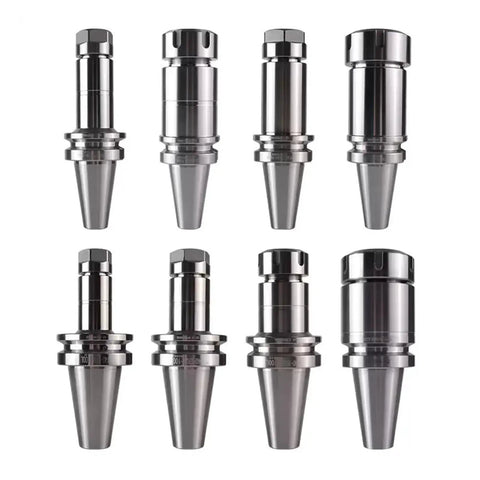 Premium Dynamic Balance Collet Chuck Tool Holder BT30 BT40 set of eight tool holders for precision CNC machining operations.