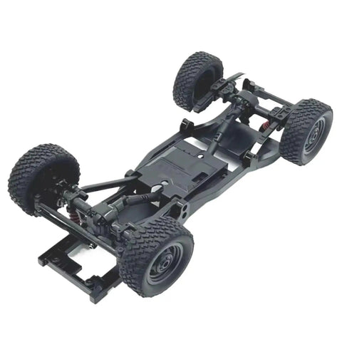 Rugged 1/12 Scale RC Car Chassis Frame Upgrade Kit For MN82 LC79, DIY Modification, showing precision-machined rails and chassis details