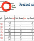 Product size chart for Hella Flexible Compressed Air Hose And Pneumatic Tubing For Paint Spray Guns 328 Feet 14X10Mm.