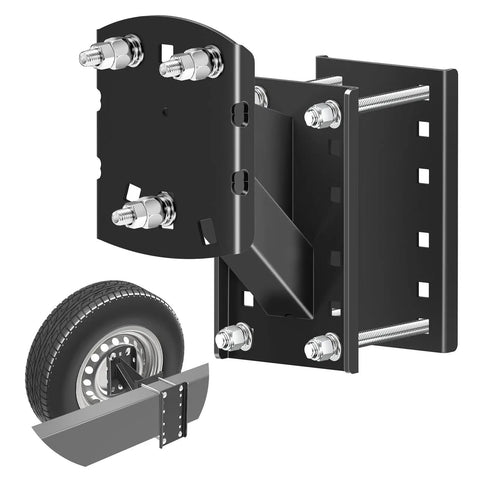Heavy Duty Spare Tire Mount Bracket For Trailers And Carriers, 300 Lb Capacity, Compatible With 4 To 5.5 Inch Bolt Patterns, side view