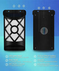 Solar Flame Lights Outdoor Waterproof LED Wall Lanterns With Flickering Flames Auto On Off Sensor 66 LED features