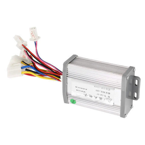 24V Electric Bike Speed Controller For 1000W Brushed Motors Aluminum Alloy Construction For Rugged Outdoor Use Ride Ready Throttle Control With Undervoltage And Overcurrent Safety Great For E Bikes And E Trikes Enthusiasts