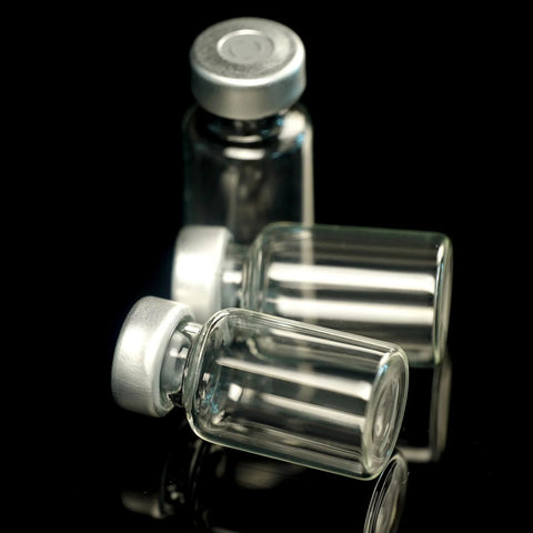 10-pack of transparent glass 2ml sample vials with metal caps