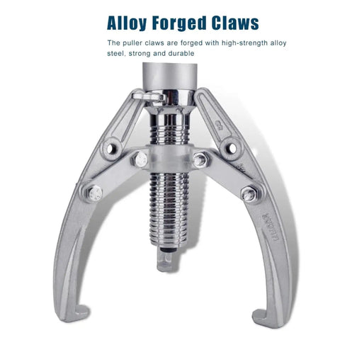 Heavy Duty Hydraulic Gear Puller 30 Ton Capacity With Storage Case Includes 3 Jaw Bearing Hub Separator For Vertical And Horizontal Auto Repairs A Badass No Sweat Mechanic Companion, alloy forged claws detail.