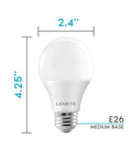 A19 LED Bulb 75W Equivalent 1100 Lumens 4000K Cool White Dimmable 11W Enclosed Fixture Rated with E26 Medium Base