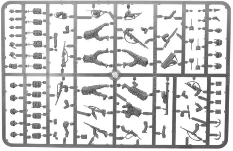 Thirty US Army Infantry Minis Set For Bolt Action Tabletop Wargaming 28mm Plastic WWII Figures Sprue with Gear and Weapons