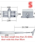 0-180 Degree Automatic Door Opener For Hands Free Access, No Fuss Spring Self-Closing Design With Locking Position dimensions
